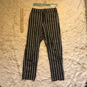 Grey pinstriped pants